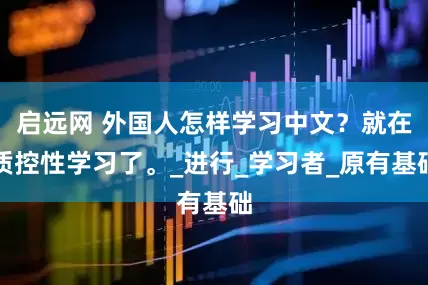 启远网 外国人怎样学习中文？就在质控性学习了。_进行_学习者_原有基础
