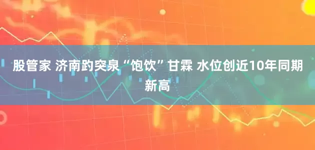 股管家 济南趵突泉“饱饮”甘霖 水位创近10年同期新高